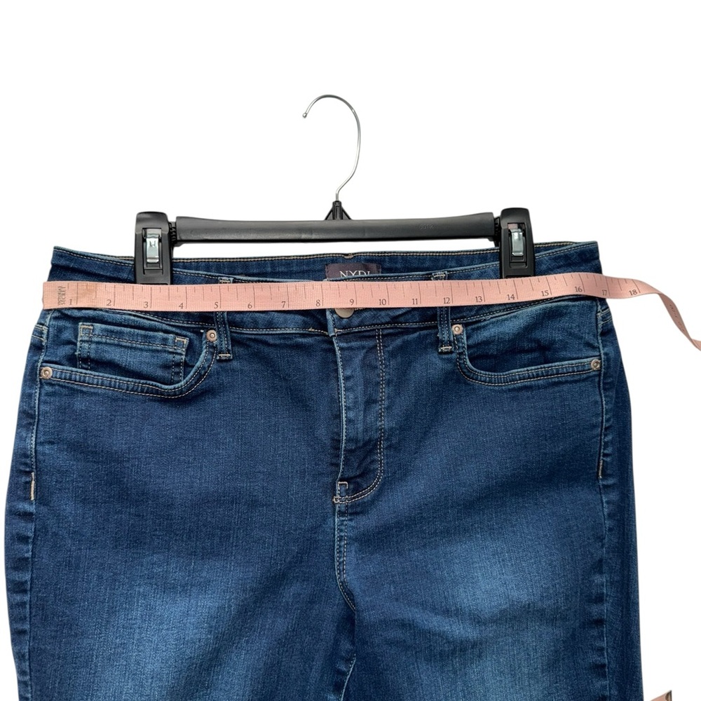 NYDJ Dark Blue Straight-Leg Marilyn Straight Jeans Size 10 - Picture 5 of 6